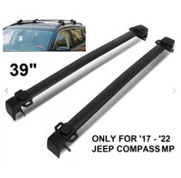 Roof Rack Rail Cross Bars Compatible with 17-22 Jeep Compass