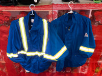 Hi vis visibility reflective flame resistant safety work jacket