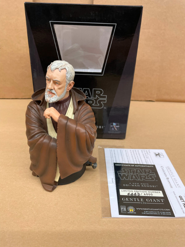 Star Wars Gentle Giant Obi-Wan Kenobi A New Hope Mini Bust in Arts & Collectibles in Regina