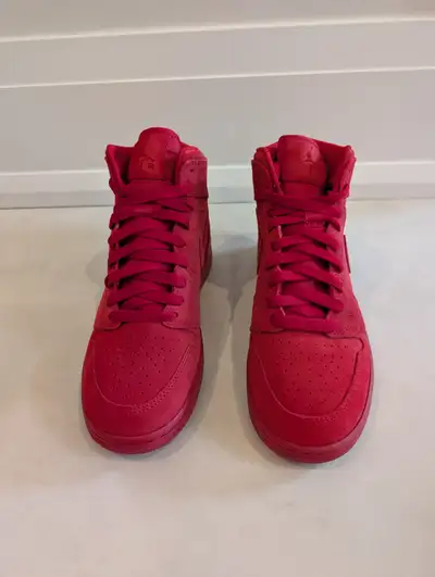 Air Jordan 1 Retro High BG Red Suede Red Sneaker 5Y, 6.5 Womens, View more