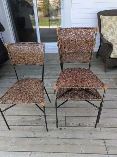 Wicker dining chairs, View more