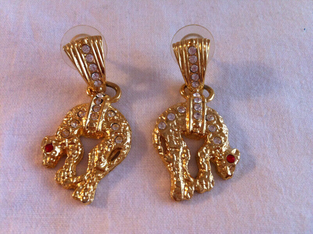 “Cartier-style panther” earrings  by "park lane" in Jewellery & Watches in Barrie