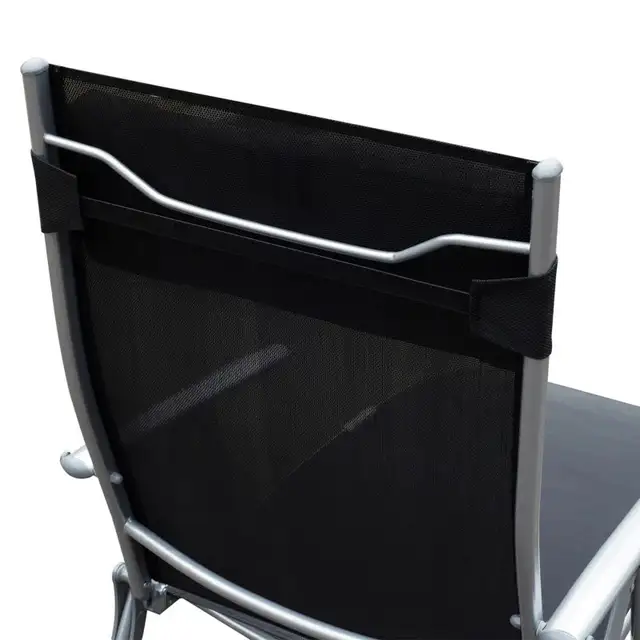 Black Heavy duty Adjustable Folding Reclining Chair  Lounge in Patio & Garden Furniture in Markham / York Region - Image 11