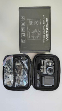 Apexcam Action Camera Underwater Camcorder with accessories
