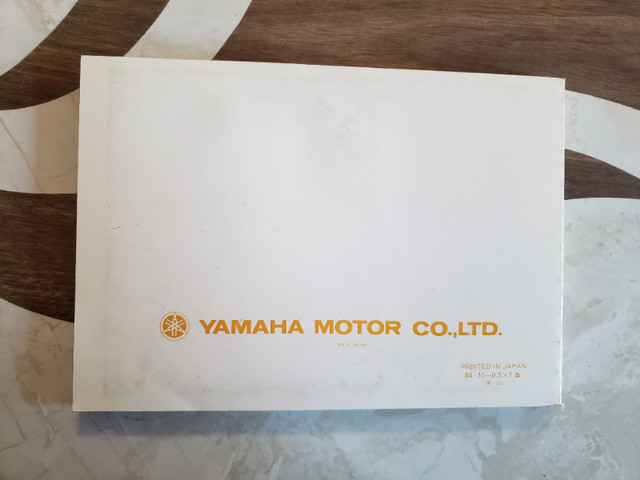 Yamaha XT350N Owner's Manual, 1984, French/English in Motorcycle Parts & Accessories in Winnipeg - Image 2