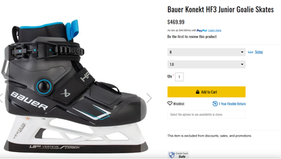 Bauer Konekt HF3 Junior Goalie Skates, View more