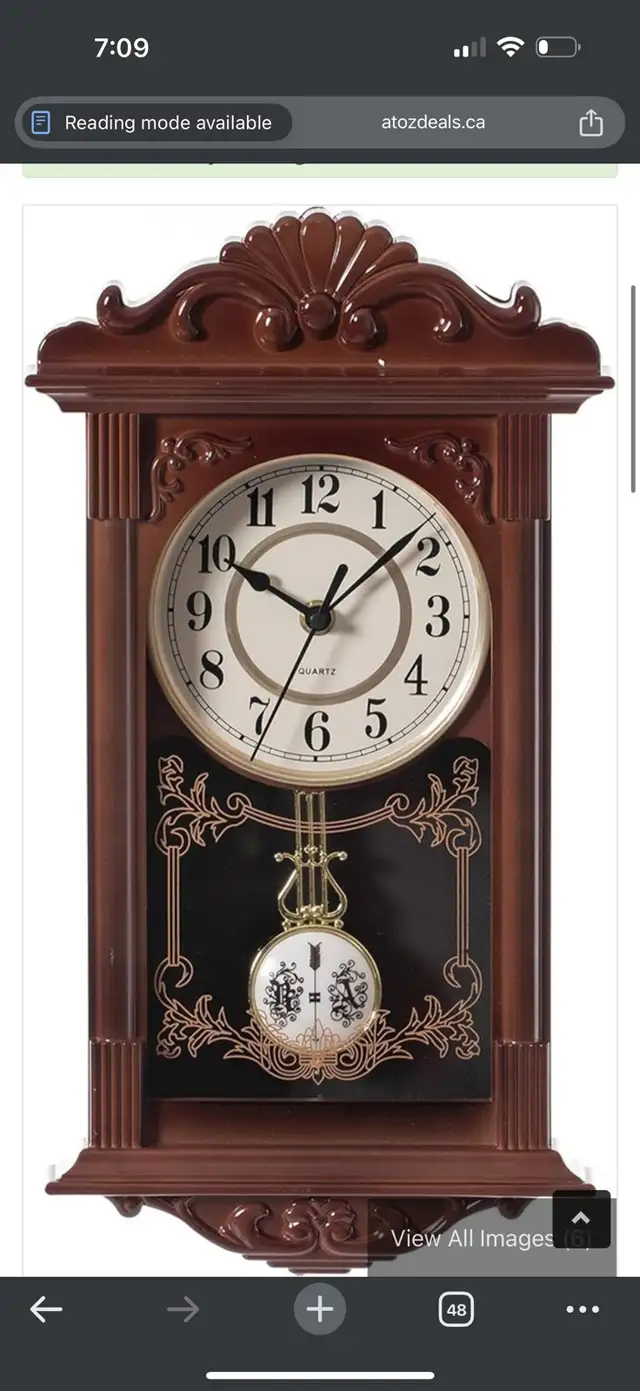 Vintage pendulum wall clock - new64700584322690120