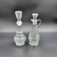 Glass Bottles Jars With Stoppers Clear Oil Vinegar Serving Pour