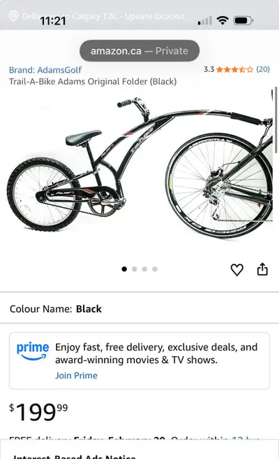 trailer bike tag along bike Adams  trail a bike, View more