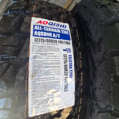 New Aoqishi Tires for sale. All terrain. LT275 60 R20 $1100