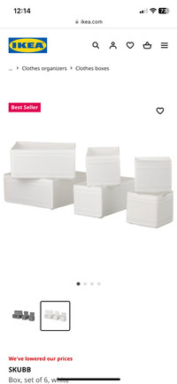 IKEA SKUBB Storage Boxes Brand New