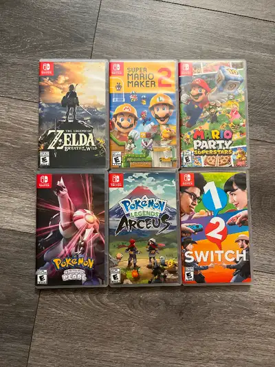 I have some Switch games for sale! Comes with case, Great condition, barely played any of them, all...