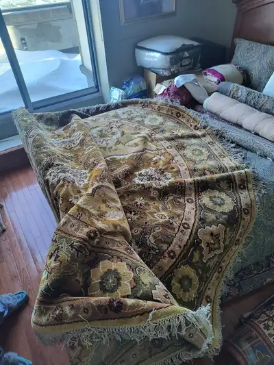 Brand new beautiful soft large circular Persian wool area rug, View more