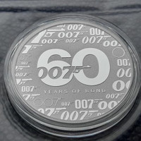 60 YEARS OF JAMES BOND 1OZ PROOF SILVER