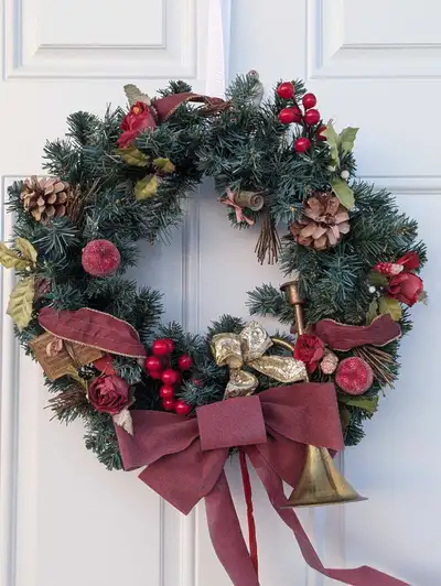 Moving Sale! Selling Seasonal Front Door Decor individually or together as a lot: 1. Christmas Wreat...