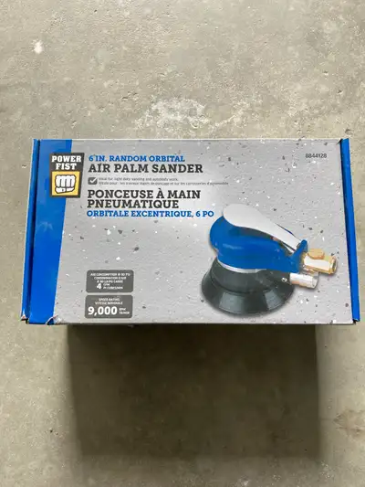 Orbital Air Palm Sander 6” plus extra pad (Vinyl + Velcro), View more