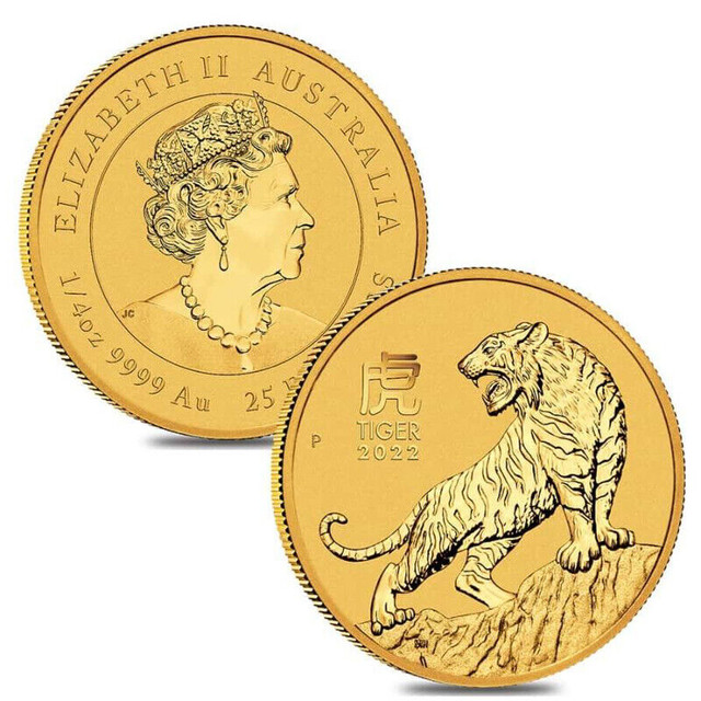 Pièce or tigre/bullion gold tiger 2022 1/10 oz dans Art et objets de collection  à Ville de Montréal - Image 2