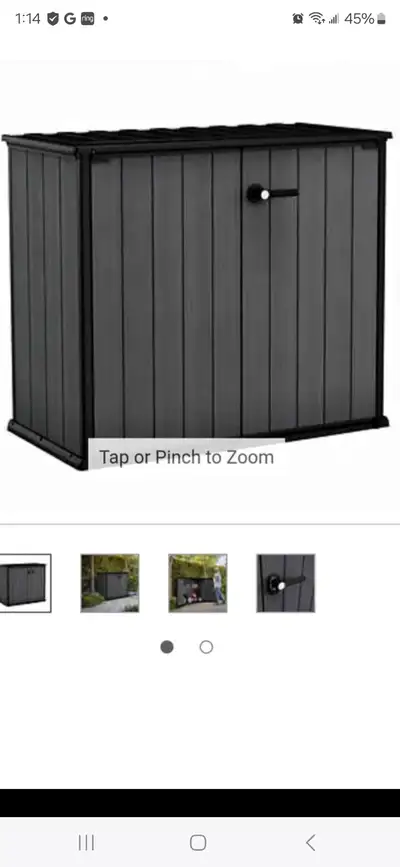 Brand new in box keter shed Features: - Compact -"Maintenance free Z Double door front access - Dime...