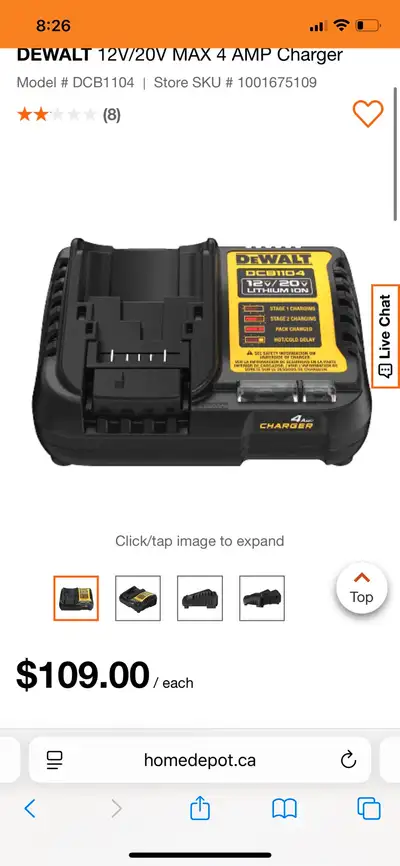 Like new DEWALT 12V/20V MAX 4 AMP Charger