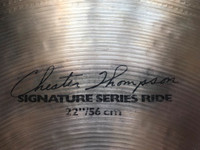 SABIAN Ride cymbal Chester Thompson Signatures Séries 22 po.