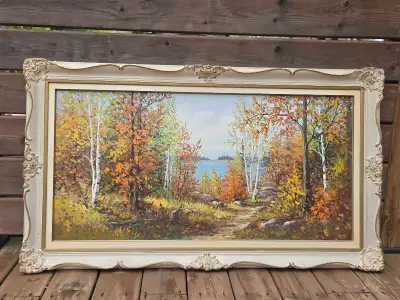 Original oil on board by Anna Jalava (Anna-Liisa Jalava, 1926–2012), the Finnish-Canadian artist kno...