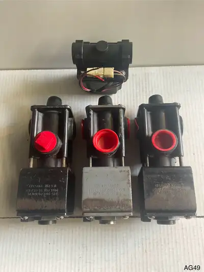 3 used Spraying Systems Directo valves, two are 145 and one 145H, 12v, 1” in and 1” out, all working...