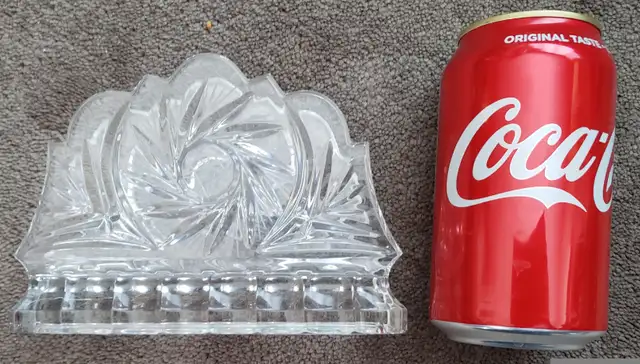 VINTAGE CUT CRYSTAL NAPKIN HOLDER or LETTER HOLDER 6 x 2 x 4 IN in Home Décor & Accents in Laval / North Shore - Image 6