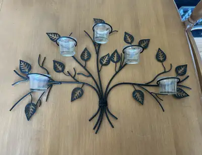 Wall Hanging Candle Holder (Wrought Iron), View more