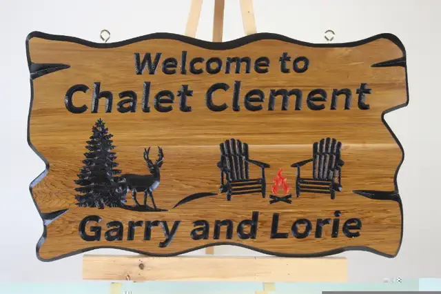 Custom Carved Select Cedar or Fir Wood Signs: Vancouver in Patio & Garden Furniture in Vancouver - Image 9