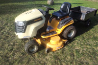 Cub Cadet lawn tractor and trailer