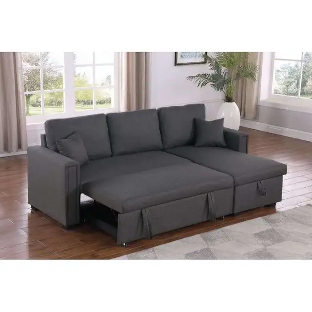 Sofa Bed with Chaise and Storage New Set in Couches & Futons in Victoriaville - Image 7