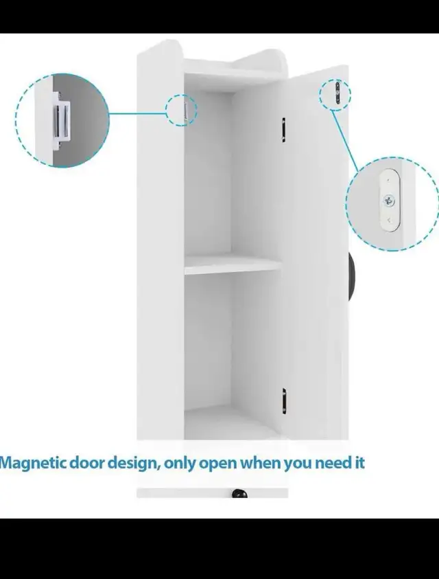 Bathroom Cabinet with Adjustable Shelf, Storage Cabinet for Smal in Bookcases & Shelving Units in Hamilton - Image 7