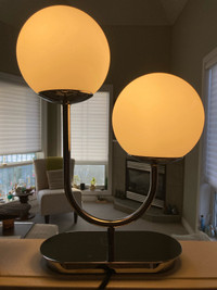 IKEA white silver dual ball table desk lamp light 