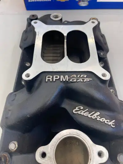 I have a Edelbrock RPM Air Gap SBC intake manifold for sale. Part number 75013. $550 on Summit Web S...