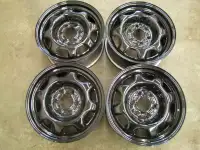 4-17" 6 x135MM FORD FACTORY OEM TRUCK STEEL RIMS LIKE NEW