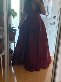 dark red prom dress - size 8