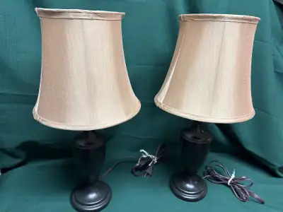 2 beautiful lamps like new 21” tall, View more