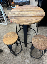 Table and 2 stools