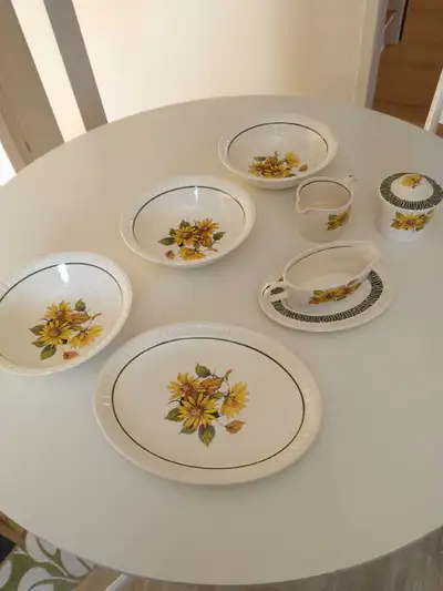 Royal Worcester Crown Ware, England, 3 serving bowls, 1 platter,, View more
