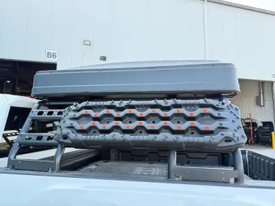 New IRONMAN 4x4 3 Person Roof Top tent never used and Kermode Endura Overlanding Truck Bead Rack. Th...