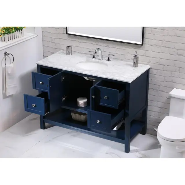 BRAND NEW 48'' Single Bathroom Vanity with Marble Top in Cabinets & Countertops in Oakville / Halton Region - Image 5