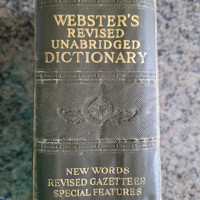 Books : 1913 WEBSTERS REVISED UNABRIDGED DICTIONARY