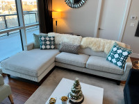 Beautiful modern sectional sofa and chaise from Urban Barn.