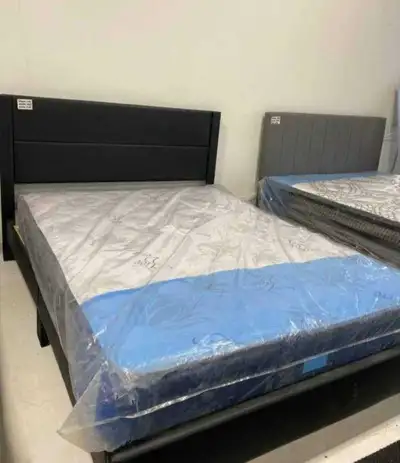 Queen Size Bed Frame and Mattress  Brand new, View more