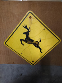 Vintage Deer Crossing Sign