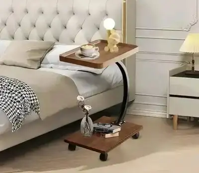 New sofa side table on castors, View more
