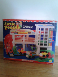Vintage Fisher Price Little people Garage BOX ONLY