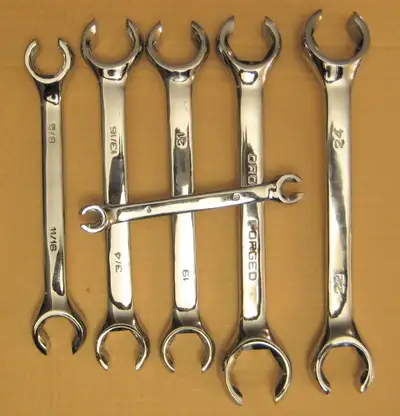 Six (6) Drop Forged Wrenches New Condition, View more