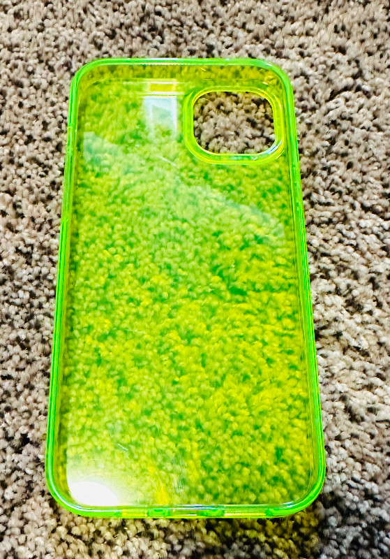 CASE - iPhone 14 Plus Neon Yellow Clear Protective Case, TPU and in Cell Phone Accessories in Calgary - Image 2