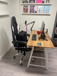 Desk and gaming chair
